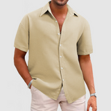 Herren Klassisches Button-up Hemd | Sommerlich – Beige
