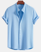 Herren Stilvolles Polo Shirt | Eleganter Stehkragen – Hellblau