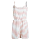 Damen stylischer Jumpsuit mit verstellbaren Trägern und Gummizug in der Taille Drune – Rosa