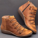 Wenora - High-Top-Sneaker mit Reißverschluss und Schnürung – Braun