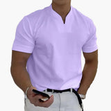 Herrenpoloshirt Moderne Stil Elegant für Entspannte oder Stilvolle Erscheinung – Lila