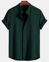 Herren Stilvolles Polo Shirt | Eleganter Stehkragen – Dunkelgrün