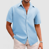 Herren Klassisches Button-up Hemd | Sommerlich – Hellblau