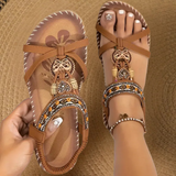 Flora | Sandalen Stil Ibiza, die Komfort und Eleganz vereinen – Braun