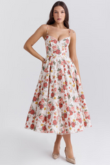 Belle |  Elegant & Modernes Kleid – Blumenmuster