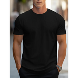 Brian - Klassisches Herren-T-Shirt mit kurzen Ärmeln – Schwarz