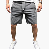 Herren Shorts knielang mit Kordelzug für den Sommer – Dunkelgrau