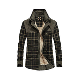 WODEN - Jacke aus dickem Flanell für Männer – Dunkelgrün