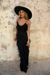 Anneliese – Elegantes und stylisches Maxikleid – Schwarz