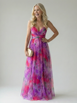 Isel | Soft Wrap Maxikleid – Pink
