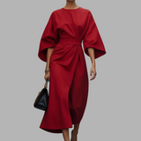 Nora | Elegantes Maxikleid mit Wohlfühlfaktor – Rot