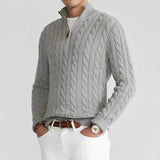 Herren-Pullover mit Rundhalsausschnitt - ACKLEY – Grau