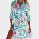 Kallie | Drapiert Kleid – Hellblau