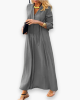 Damen Elegantes Maxi kleid | Sommer Lange Kleider – Grau