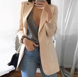 Trendy Damen Blazermantel - Elise – Aprikose