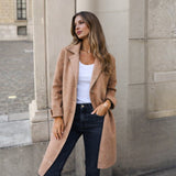 Talinne - Einreihiger Mantel – Khaki
