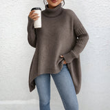 Brigit™ | Lässiger Rollkragenpullover – Braun