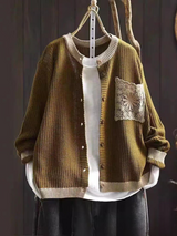 AVELINE | STRICKCARDIGAN – Kaffee