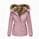 Anna™ | Warmer mit Fell gefütterter Wintermantel – Rosa