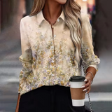 Freesia – Bluse mit Blumenmuster – Khaki