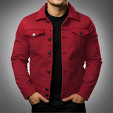 Leroy - Stilvolle Jeansjacke für Herren – Rot