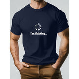 Think – Baumwoll-T-Hemd Mit Aufdruck – Marineblau