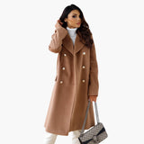 Lapel Collar Trenchcoat für Damen – Braun