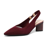 Dannon - Stilvolle Slingback-Absatzsandalen – Rot