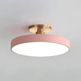LuxLume | Moderne LED-Deckenleuchte mit edlen Goldakzenten – Rosa