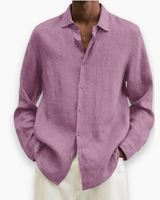 Herren Elegante Freizeit Hemd | Lange Ärmel – Hell Lila