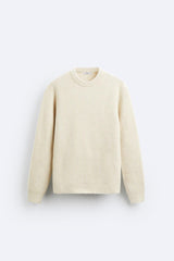 Klassischer Grobstrickpullover für maximalen Komfort – Creme