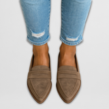 Olivia™ - Wildleder Mokassins – Khaki