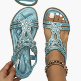 Boho Style Orthopedic Sandals für Frauen – Comfort & Style – Himmelblau