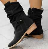 Carissa - Elegante Damenstiefel mit weichem Futter – Schwarz Aprikose