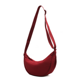 Eliana - Elegante Halbmond-Umhängetasche – Rot
