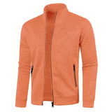 Henrik™ – Zeitloses Strickjacke mit Reißverschluss – Orange