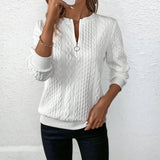Birgit™ | Eleganter Stilvoller Strickpullover – Weiß