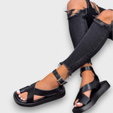Nora – Gladiator Sandalen – Schwarz