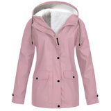 Elvira | Fleecegefütterter Regenmantel für Damen – Rosa