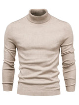Pullover Herren Rollkragen Slim Fit | Langarm Smart Casual – Beige