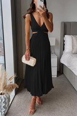 Zoe Dreamy Maxi Kleid – Weich, Fließend und Vielseitig für Jeden Anlass – Schwarz