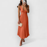 Violetta | Leichtes Premium-Maxikleid – Orange