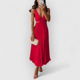 Violetta | Leichtes Premium-Maxikleid – Rot