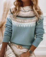 Charmaine | Warmer Strickpullover für Herbsttage – Blau
