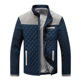 Herren-Steppjacke mit segmentierter Struktur | flächige Steppung – Weiß Blau