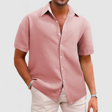 Herren Klassisches Button-up Hemd | Sommerlich – Rosa