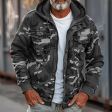 SAMI | JACKE MIT CAMOUFLAGE-DRUCK – Dunkelgrau