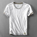 Herren Sommer Rundhals T-Shirt | Lässig – Weiß