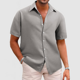 Herren Klassisches Button-up Hemd | Sommerlich – Grau