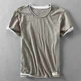 Herren Sommer Rundhals T-Shirt | Lässig – Grau